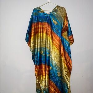 Vibrant Multicolor Kaftan Dress